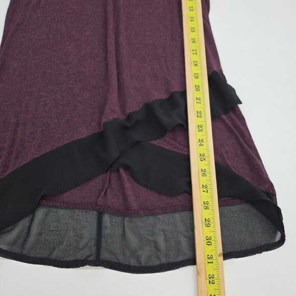Vanity Tank Top Womens Size L Plum Purple Sleeveless Asymmetric Hem Scoop Neck - Picture 12 of 12